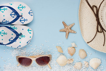 Sea  beach  background, summer and travel concept