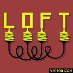 loft design style vector conceptual icon © portorg