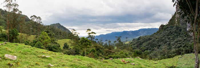Fototapeta na wymiar Colombia's highlands valley in Soacha Cundinamarca