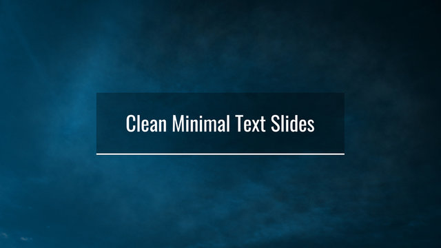 Clean Minimal Text Slides