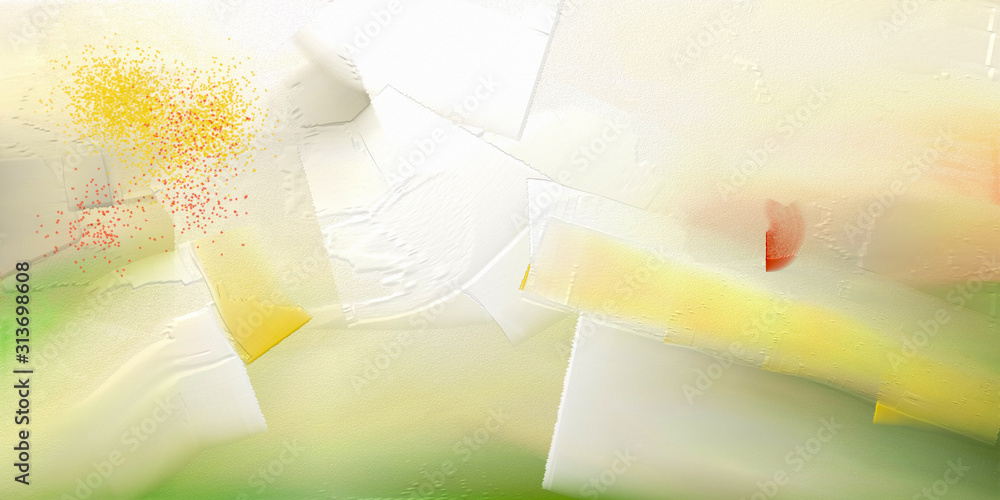 Poster abstract painting in light soft colors. 3d rendering