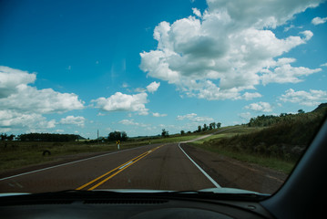 road landscape from the car