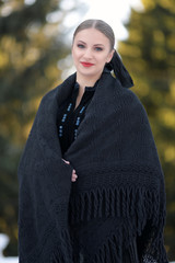 Slovak folklore. Slovakian folklore girl.