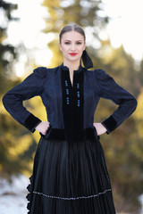 Slovak folklore. Slovakian folklore girl.