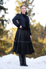 Slovak folklore. Slovakian folklore girl.