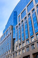 Fototapeta premium View on a new multistory high rise office building
