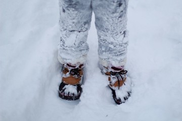 feet in snow