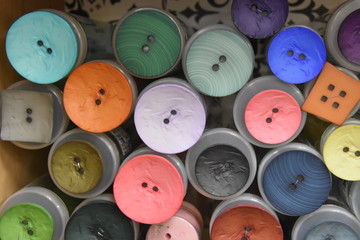 Colorful stack of buttons