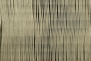 abstract background with surface and structure of the car intake air filter, texture of fiber material of conditioning system element, protection for dust particles in the house, copy space for text