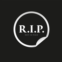 Rest in Peace sign black