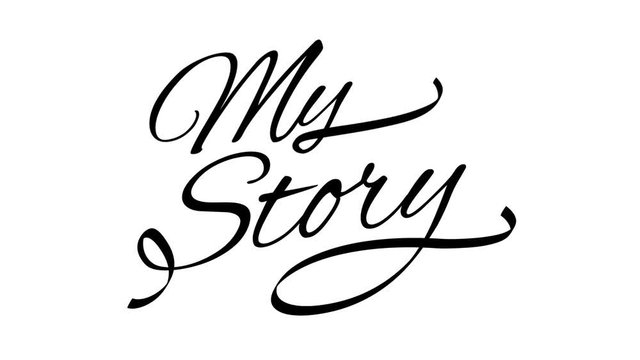 My Story. Calligraphic title with Alpha Channel