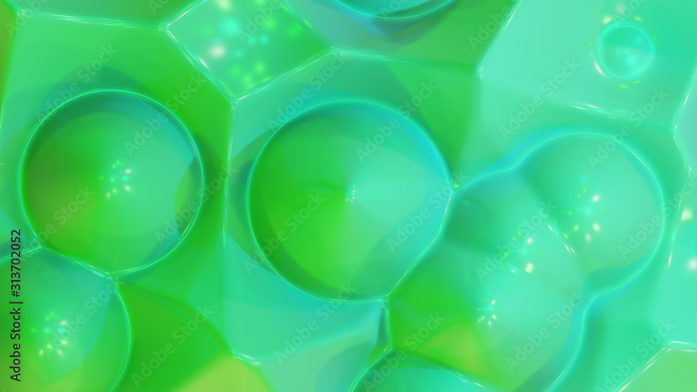 Aufkleber green liquid abstract circle and cone geometrical shape seamless loop animation