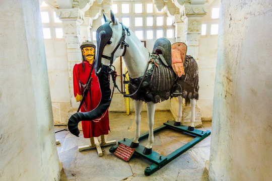 horse Chetak in the palace