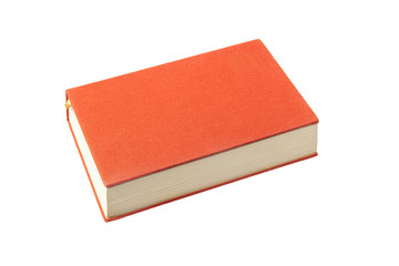 Close Up of a Blank Red Book Cover on White
