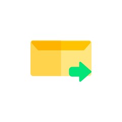 message icon design flat style, mail icon, send icon, logo and presentation template