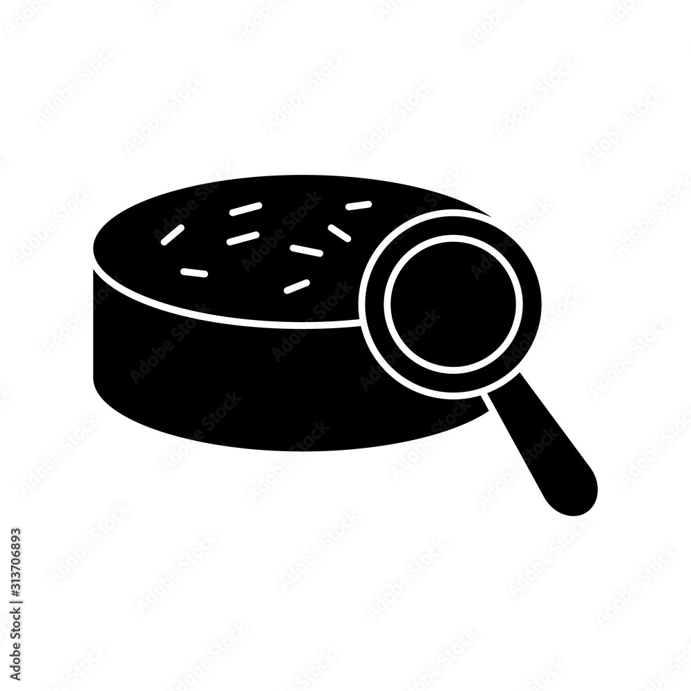 Poster lab search soil icon. simple fertile land icons for ui and ux, website or mobile application