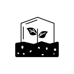Greenhouse soil icon. Simple fertile land icons for ui and ux, website or mobile application