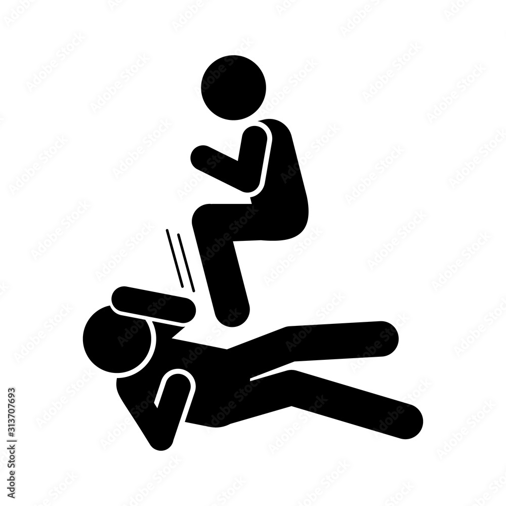 Poster flying kick dead icon. simple pictogram of fighting icons for ui and ux, website or mobile applicati