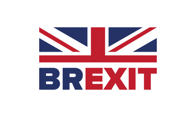 Fototapeta na wymiar Brexit poster. UK leaving EU. Crisis in relations between the United Kingdom and the European Union. Vote for new deal. Brexit without deal. Great Britain and Europe flags. Vector illustration 