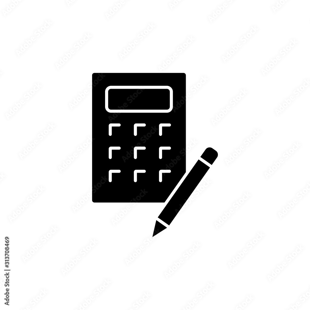 Poster pen calculator icon. simple business intention icons for ui and ux, website or mobile application