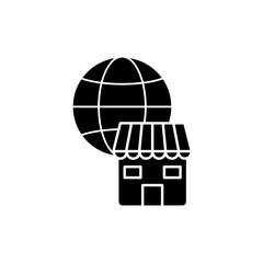 Global shopping business icon. Simple business intention icons for ui and ux, website or mobile application