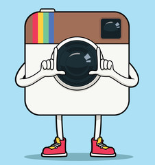 Camera icon vector illustration. Social media, Sharing, connection design concept