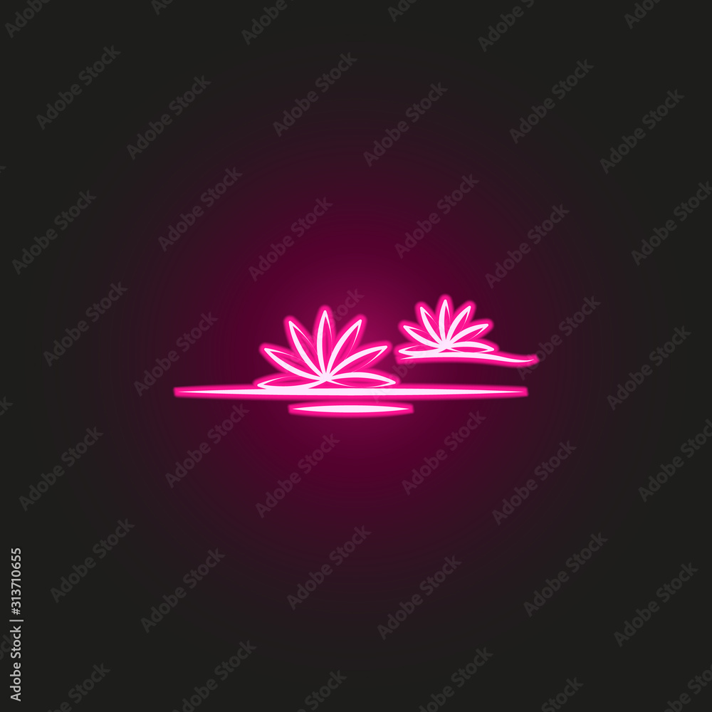 Poster agave desert neon style icon. simple thin line, outline vector of desert icons for ui and ux, websit