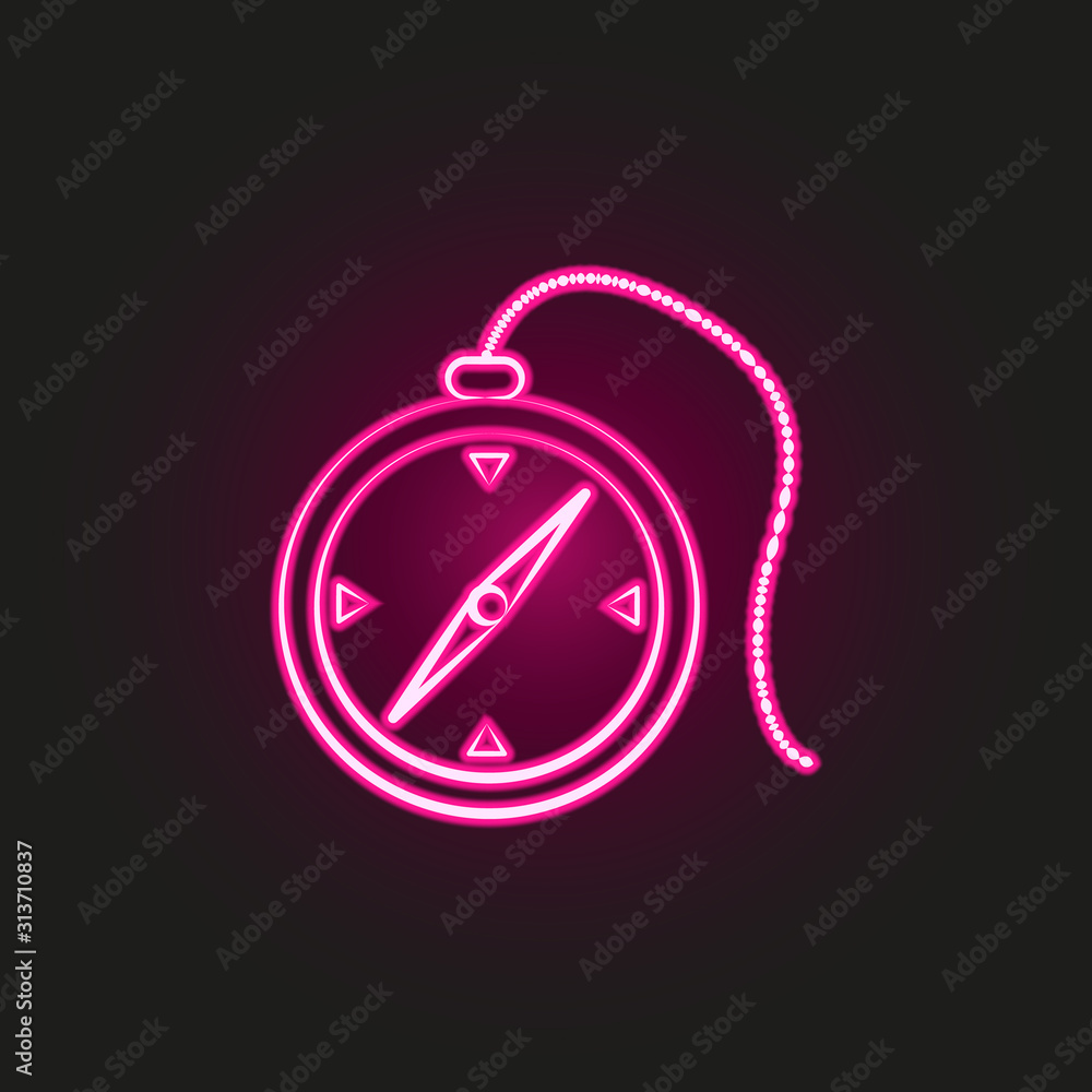 Aufkleber compass desert neon style icon. simple thin line, outline vector of desert icons for ui and ux, webs