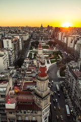 sunset buenos aires city panoramic view
