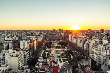 sunset buenos aires city panoramic view
