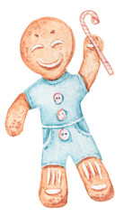 Hand painted watercolor ginger. Perfect for birthday invitation, baby shower, party decoration, print, poster, pattern, greeting cards, blog, fabric