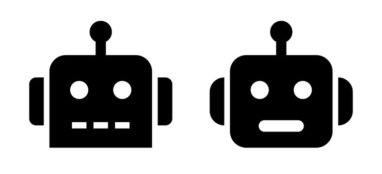 Robotic head icon robot symbol vector illustration Stock Vector | Adobe  Stock