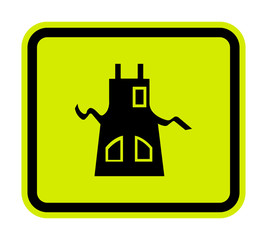 Symbol Wear Apron Isolate On White Background,Vector Illustration EPS.10