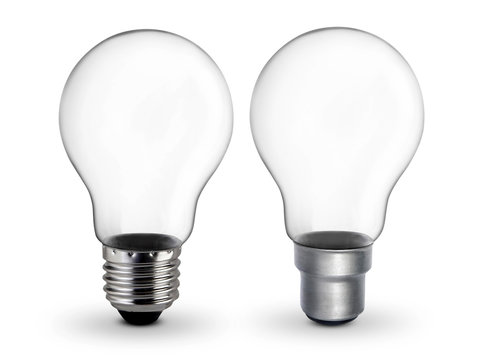 Light bulb isolated on a white background