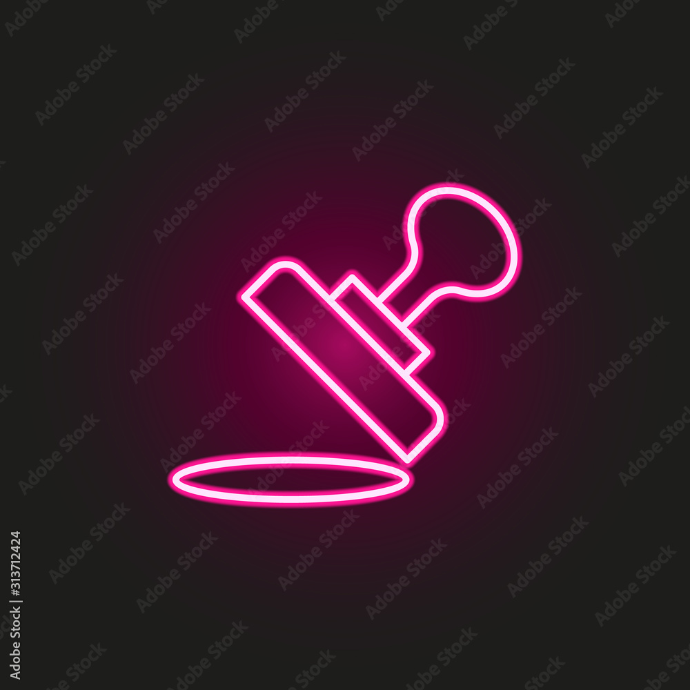 Poster printing for paper neon style icon. simple thin line, outline vector of education icons for ui and u