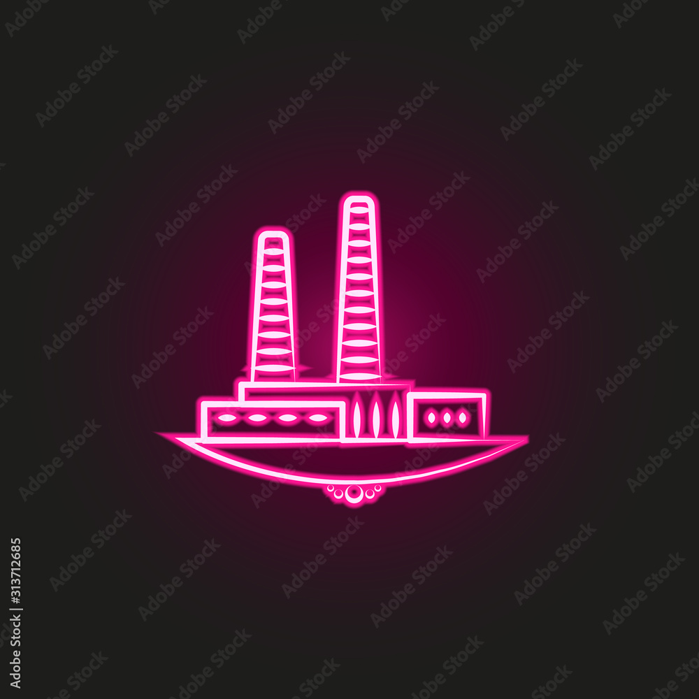 Poster factory neon style icon. simple thin line, outline vector of landspace icons for ui and ux, website 