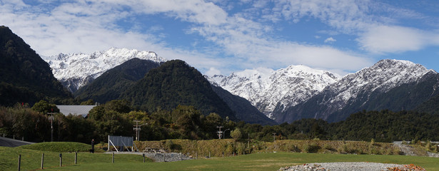 Hiking to the Franz Josef Glacier Viewpoint in New Zealand.