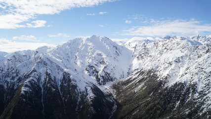 Scenic Helicopter ride over the Franz Josef Glacier and Fox Glacier with deep crevasses and snow...