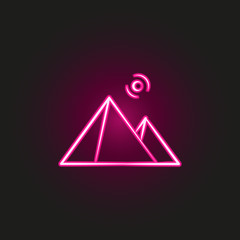 pyramids of egypt neon style icon. Simple thin line, outline vector of landspace icons for ui and ux, website or mobile application