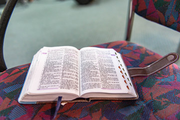 bible on the chair