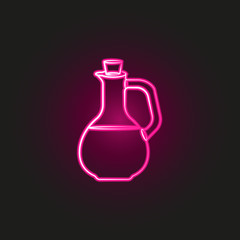 Olive oil bottle neon style icon. Simple thin line, outline vector of oliver icons for ui and ux, website or mobile application
