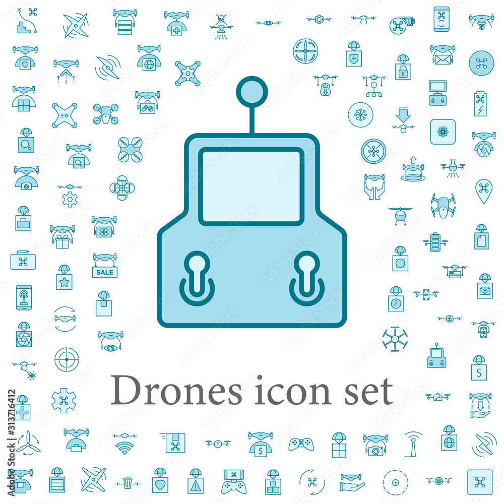 Poster joystick icon. drones icons universal set for web and mobile