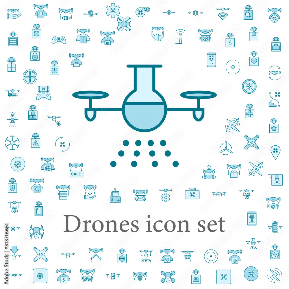 Aufkleber laboratory drone icon. drones icons universal set for web and mobile