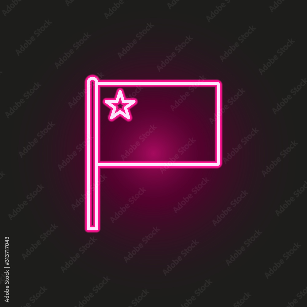 Poster china neon style icon. simple thin line, outline vector of flags icons for ui and ux, website or mob