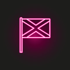 Scotland neon style icon. Simple thin line, outline vector of flags icons for ui and ux, website or mobile application