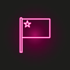 China neon style icon. Simple thin line, outline vector of flags icons for ui and ux, website or mobile application