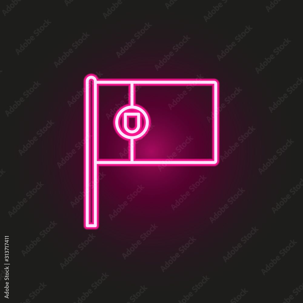 Poster portugal neon style icon. simple thin line, outline vector of flags icons for ui and ux, website or 