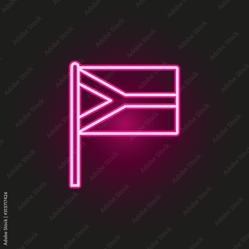 Poster south africa neon style icon. simple thin line, outline vector of flags icons for ui and ux, website