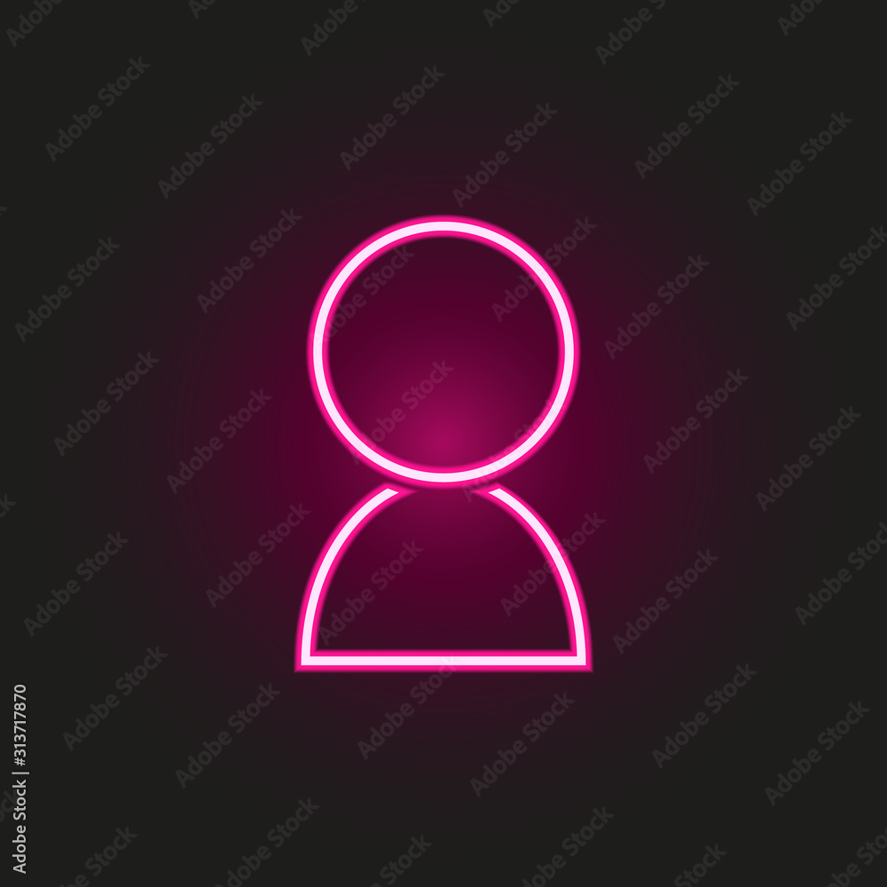 Poster contact neon style icon. simple thin line, outline vector of web icons for ui and ux, website or mob