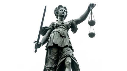 Justice Statue with Sword and Scale